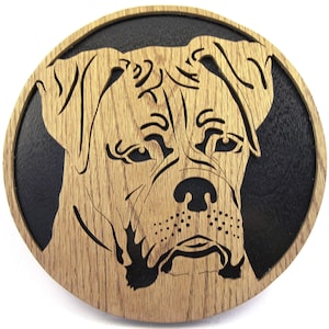 Boxer dog face scroll saw cutting image 1