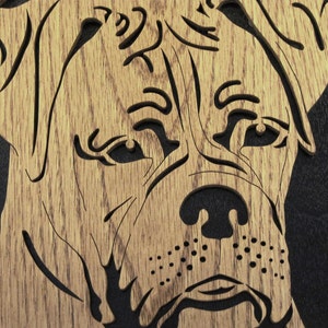 Boxer dog face scroll saw cutting image 5
