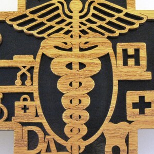 Healthcare scroll saw cut wall plaque image 4