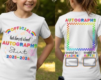 Last Day Autographs 2026 PNG: School Autograph Design (Instant Download)