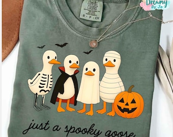 Spooky Goose Halloween PNG: Funny Horror Goose in Costume (Digital Download
