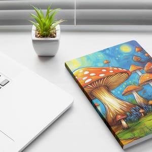 Colorful Mushroom Forest Softcover Journal – Lined Notebook for Writing, Journaling & Gifts