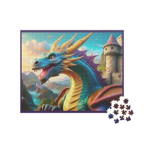 500 Piece Jigsaw Puzzle | Massive Dragon Slays Invaders | Dragon Puzzle | Fantasy Puzzle | 16"x20"
