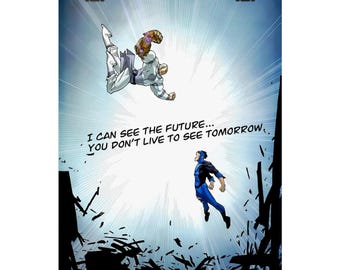 Pósteres verticales, póster Invincible versus Conquest, obra de arte mate para decoración del hogar, decoración de dormitorio, póster de superhéroe, Invincible y Conquest