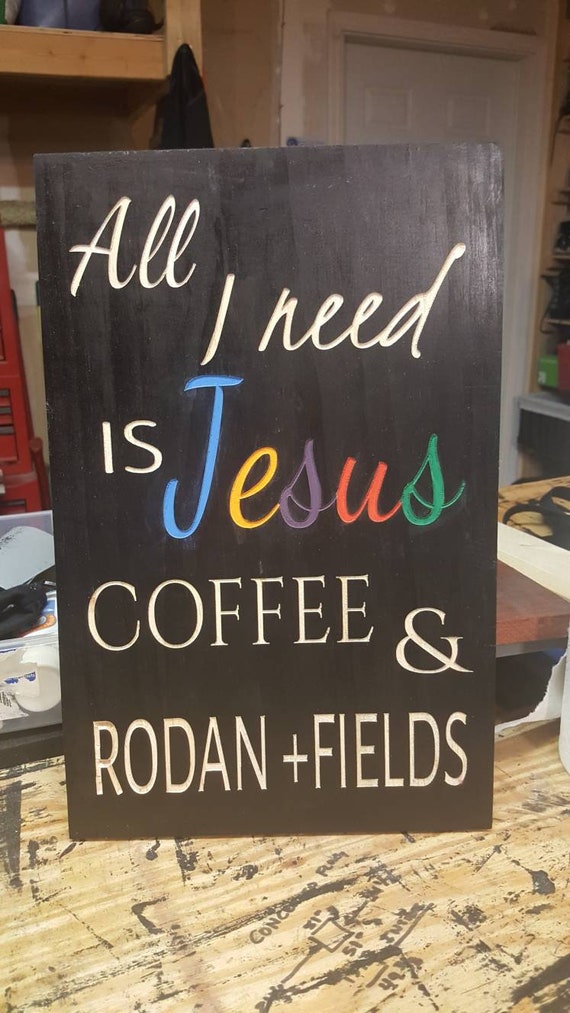 rf rodan fields consultant congratulations wood sign gift home wall decor promotion incentive recognition all i need is jesus rodan fields consultant