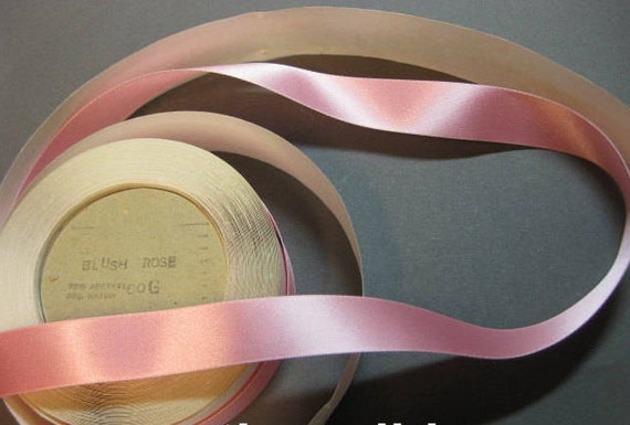 blush colored satin ribbon