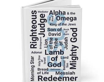 Christian Journal Notebook | Bible Names of Jesus Journal | Prayer Journal | Faith Based Notebook | Scripture Writing Journal