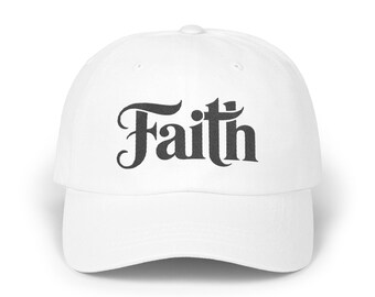 Glaube gestickter Hut, christlicher Hut, religiöser Hut, inspirierendes Geschenk, Geschenk für sie, Geschenk für ihn, Kirchenhut, Glaubenshut