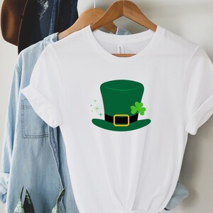 Green Hat St. Patrick's Day-shirt, Shamrock Retro Green Hat-T-shirt, Lucky Shamrock-shirt, St. Patrick's Day Celebration-T-shirt, Iers vakantieshirt,