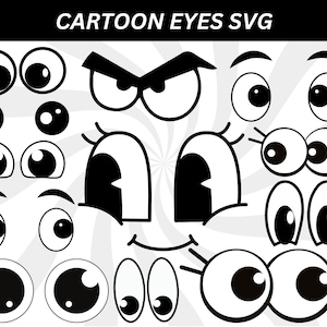 Cartoon Eyes Svg, Cartoon Eyes Clipart, Comic Eyes Svg, Emoji Svg, Cartoon Eyes Png, Eyes Svgs, Cartoon Eyes Vector, Cartoon Eyes Cut File
