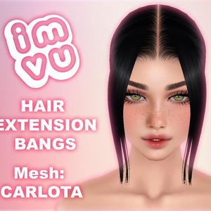 IMVU Extensions Pony Add-On Hair Mesh .xmf-bestand - Voor elk imvu-haar! Met tutorial en dekkingskaart!