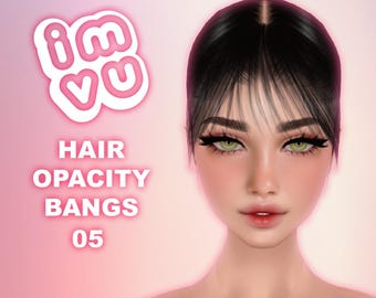 IMVU Soft Bangs Add-On Hair Opacity 05 .png File - For any imvu hair!
