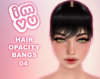 IMVU Soft Bangs Add-On Hair Opacity 04 .png File - For any imvu hair!