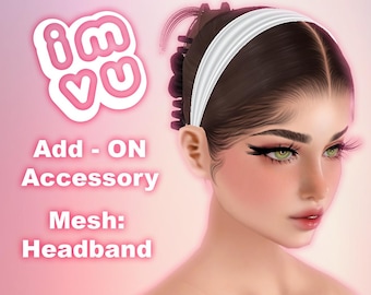 IMVU Add-On Accessory Mesh .xmf File - For any imvu hair! With tutorial!