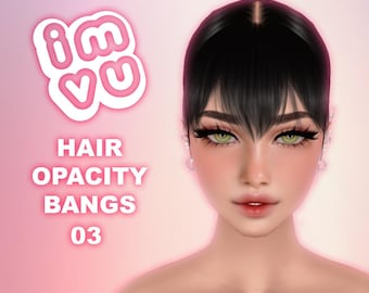 IMVU Soft Bangs Add-On Hair Opacity 03 .png File - For any imvu hair!