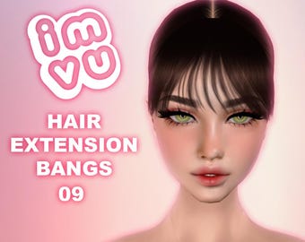 IMVU Soft Bangs Add-On Hair Opacity 09 .png File - For any imvu hair!