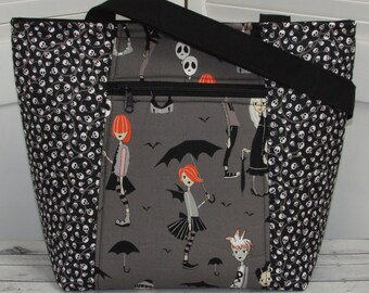 skull diaper bag
