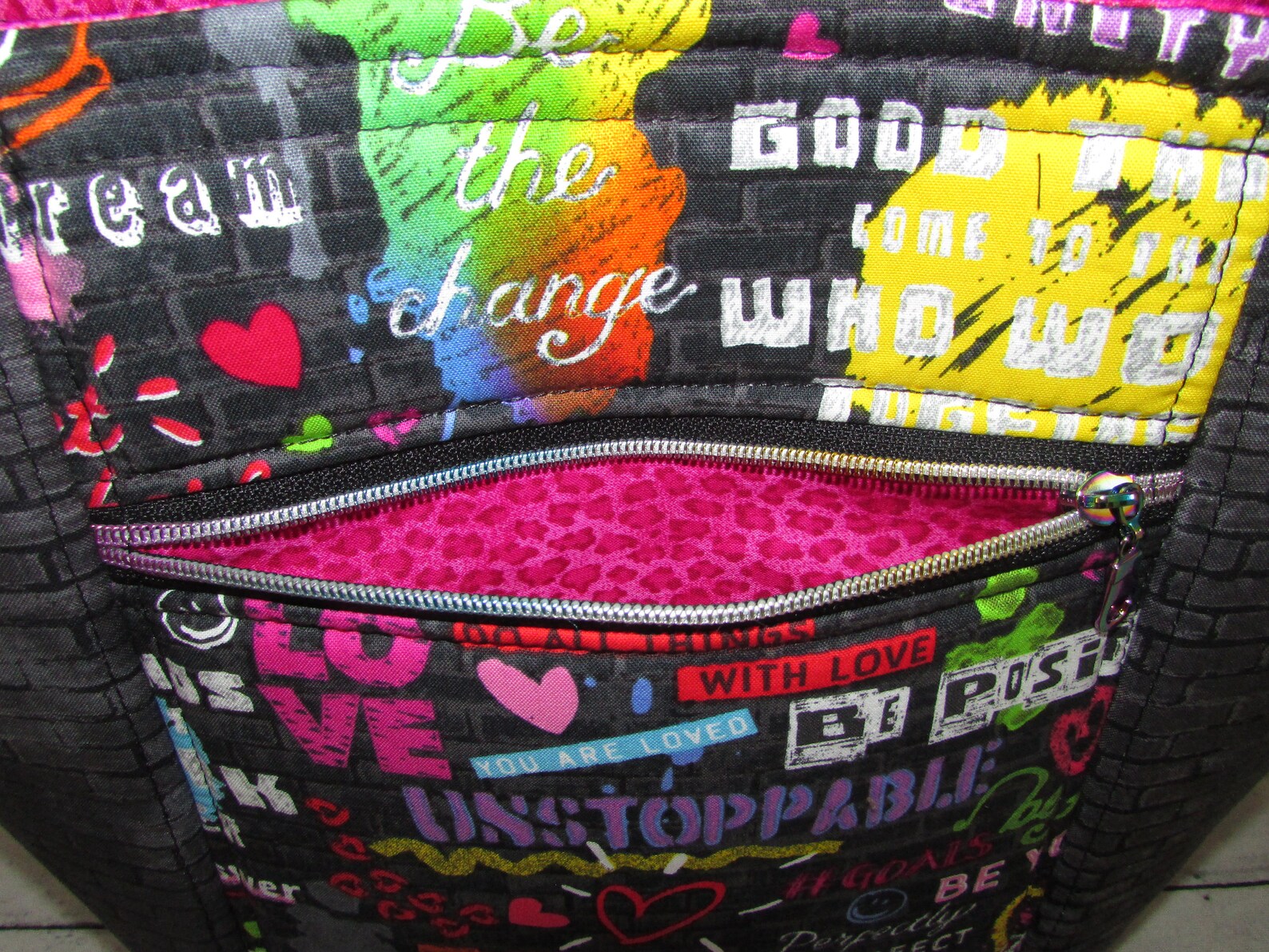Graffiti Tote Bag Girl Power Large Tote Bag Love Shoulder Bag Etsy