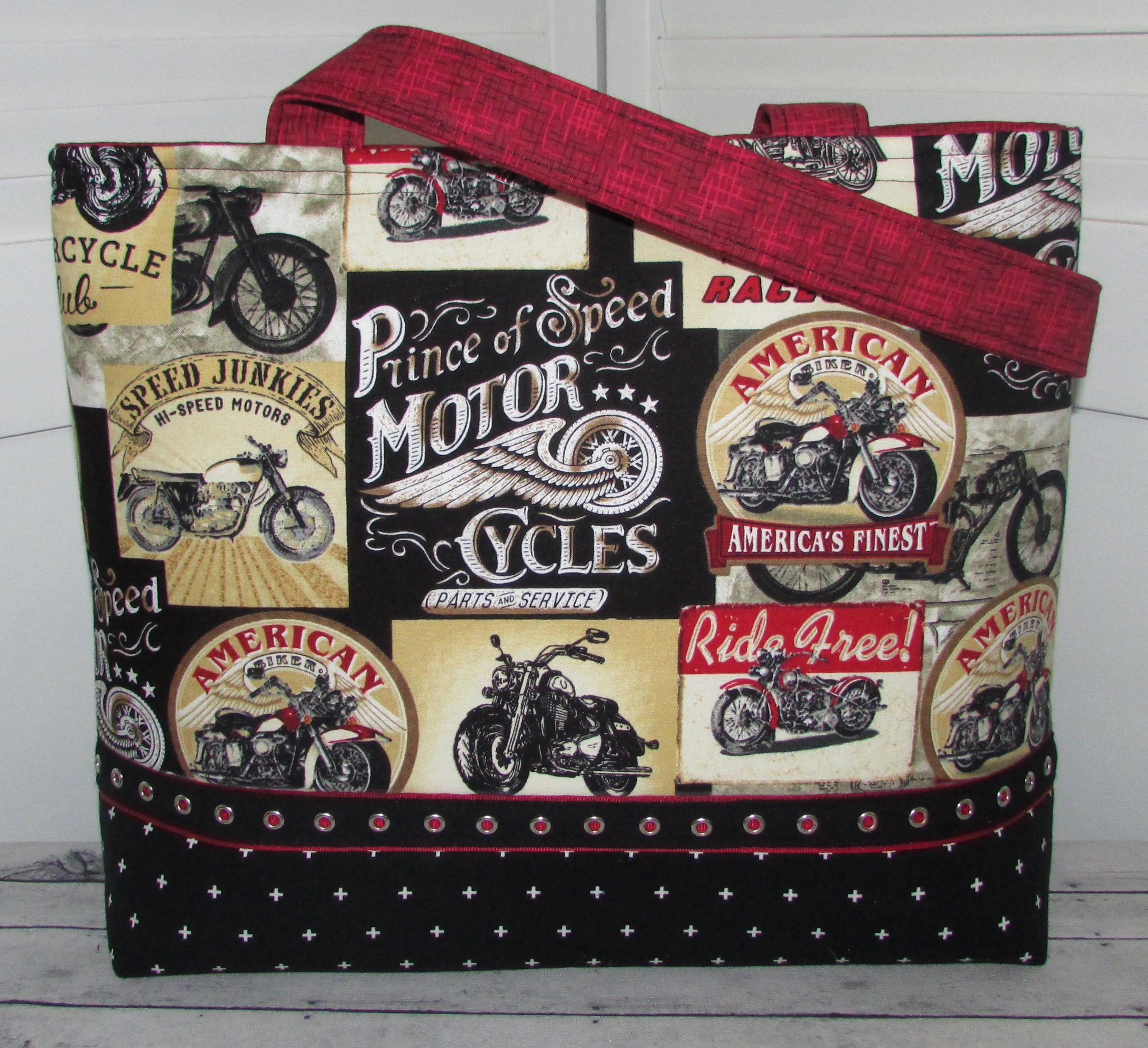 Rare Harley Davidson Fabric Cross Body Purse Bag w Bling