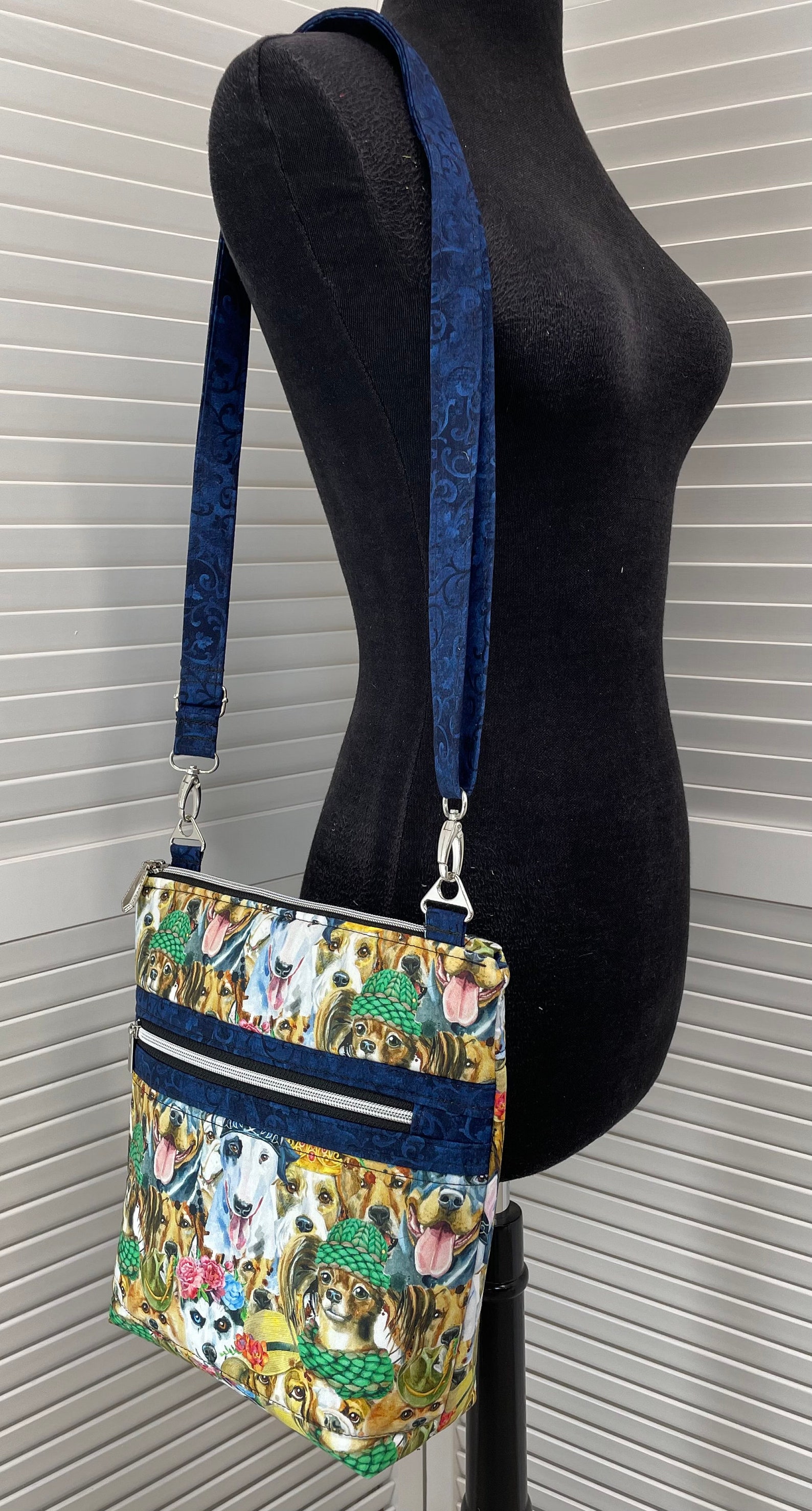 Dog Lovers Crossbody Bag Whimsical Dogs Crossbody Bag Dog Etsy