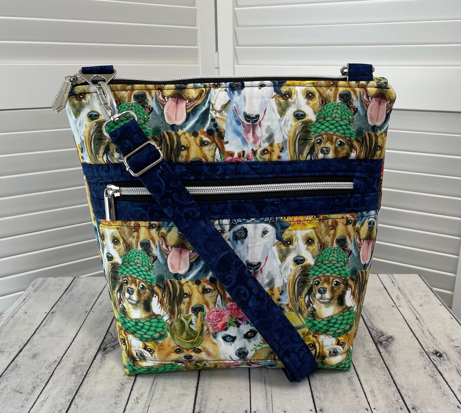 Dog Lovers Crossbody Bag Whimsical Dogs Crossbody Bag Dog Etsy