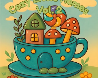 Cozy Homes Coloring Book: Relaxing Printable Adult Coloring Pages (PDF Download)