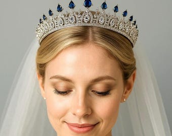 AAA CZ bridal Tiara / Crown TeresaCollections - Crowns AAA CZ Copper Zircon Wedding Hair  main image 4