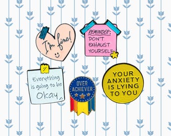 Grand Millennial Magnetic Needle Minders, Nostalgic Fridge Magnet, Dorm Whiteboard Magnet - Mental Health Encouragement