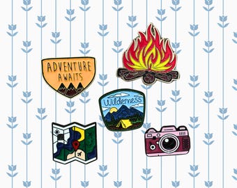 Grand Millennial Magnetic Needle Minders, Nostalgic Fridge Magnet, Dorm Whiteboard Magnet - National Park Camping
