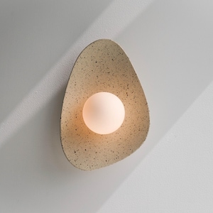 Handmade Speckled Ceramic Wall Sconce - Beachstones Collection