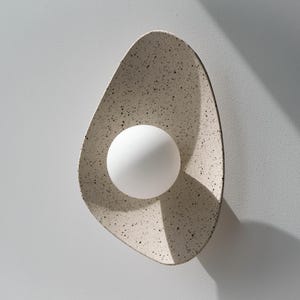 Handmade Speckled Ceramic Wall Sconce - Coastal Modern Lighting