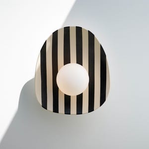 Wall lamp | Wall sconce | Wall light | Ceramic wall sconce | Handmade wall lamp | Striped wall light | Coastal wall lamp | Clay lamp sconce