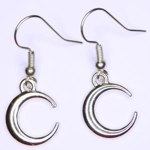 Silber / Gold Halbmond Ohrringe