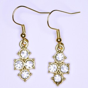 Gold/Silver Crystal Star Earrings
