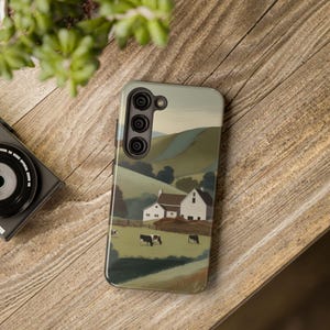 Cow Phone Case, Farm Scene, iPhone 16 15 14 Pro Max 8 Plus X, Samsung Galaxy S24 Ultra and More, Farm Phone Case, Country Life, Farmhouse