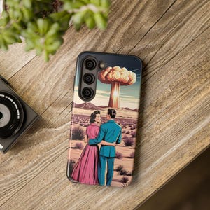 Atomic Era Vintage 50s, Mushroom Cloud Phone Case, Phone Case for iPhone 16 15 14 Pro Max 8 Plus X, Samsung Galaxy S24 Ultra and More