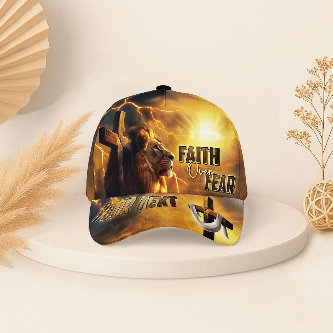 Religious Cap Faith Over Fear Hat, Christian Hat, Jesus Hat, Religious Cap ...