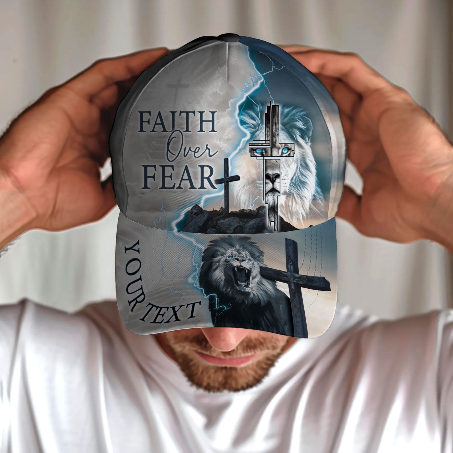 Religious Cap Faith Over Fear Hat, Christian Hat, Jesus Hat, Religious Cap ...