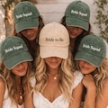 Custom Bachelorette Party Hat Personalized Vintage Cap Custom Embroidered Hat  Baseball Cap for Dad Washed Cap Bridal Shower Gift for Women product logo