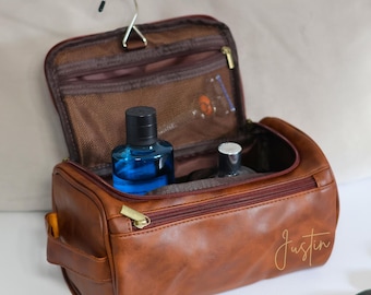 Trousse de Toilette Homme Personnalisée Cadeau Homme Cadeau Papa Kulturbeutel Herren  Personalized Travel Toiletry Bag Mens Gift for Him
