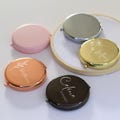 Custom cute compact mirror compact gold mirror Engraved Compact Pocket Mirror Personalized Black Compact Mirror Gift Bridesmaid Gift for Mom product logo