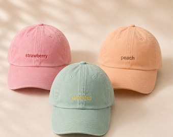 Custom Embroidered Vintage Baseball Cap – Personalized Cotton Washed Hat