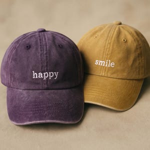 Gorra vintage bordada personalizada: gorra de béisbol de algodón personalizada