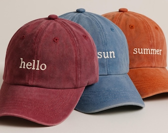 Personalized Vintage Cap Custom Embroidered Hat Cap Custom Bachelorette Party Hat Baseball Cap for Dad  Washed Cap for Women Gift for Her