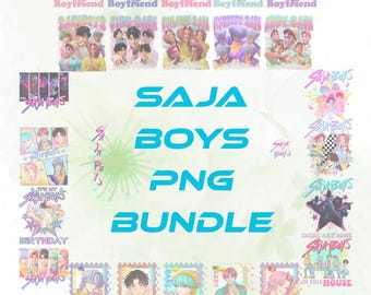 Kpop Saja Boys PNG Bundle, Demonn Hunters Png Bundle, Saja Boys Boy Band PNG, Kpop Demon Inspired Movie PNG, Kpop Shirt Sublimation Designs