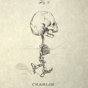 Charlie Brown Skeleton Print 8x10 image 1