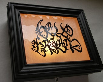 Hello Friend - Illuminated Eye Chart wall Art