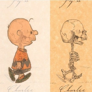 Charlie Brown Skeleton Print 8x10 image 5