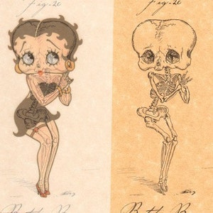 Betty Boop Skeleton Print 8x10 image 5