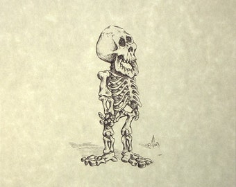 Barney Skeleton Print 8x10